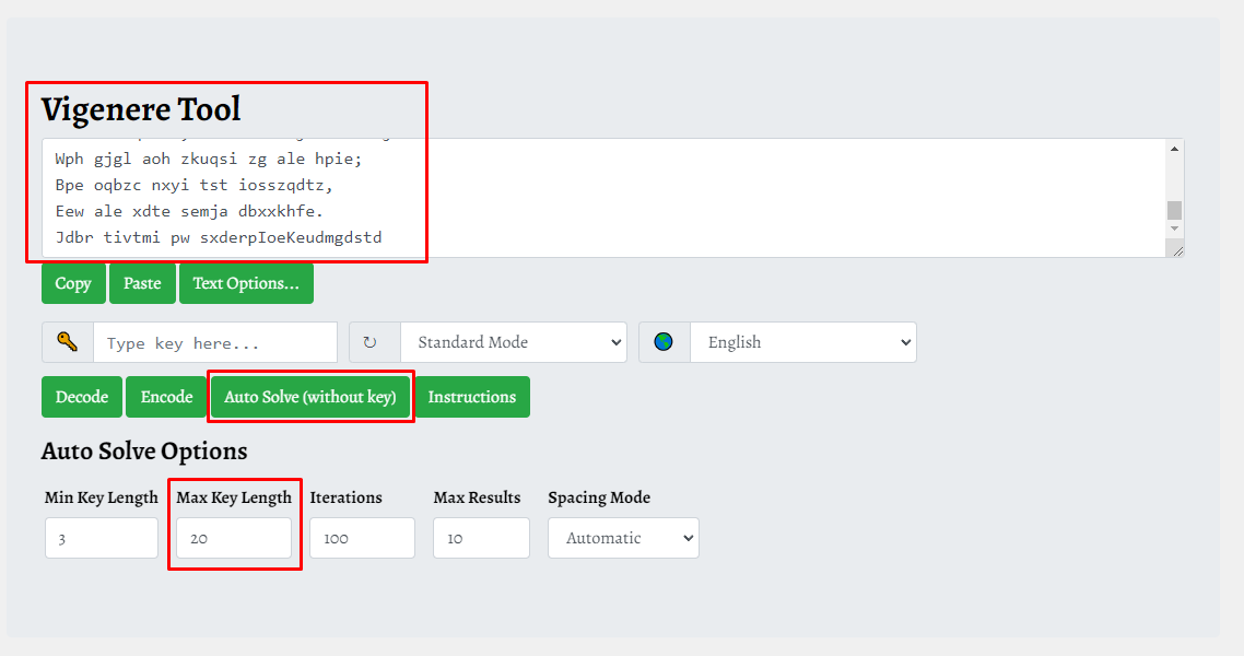 Boxentriq Vigenère auto-solve