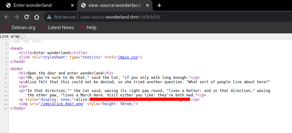 Credentials in source code